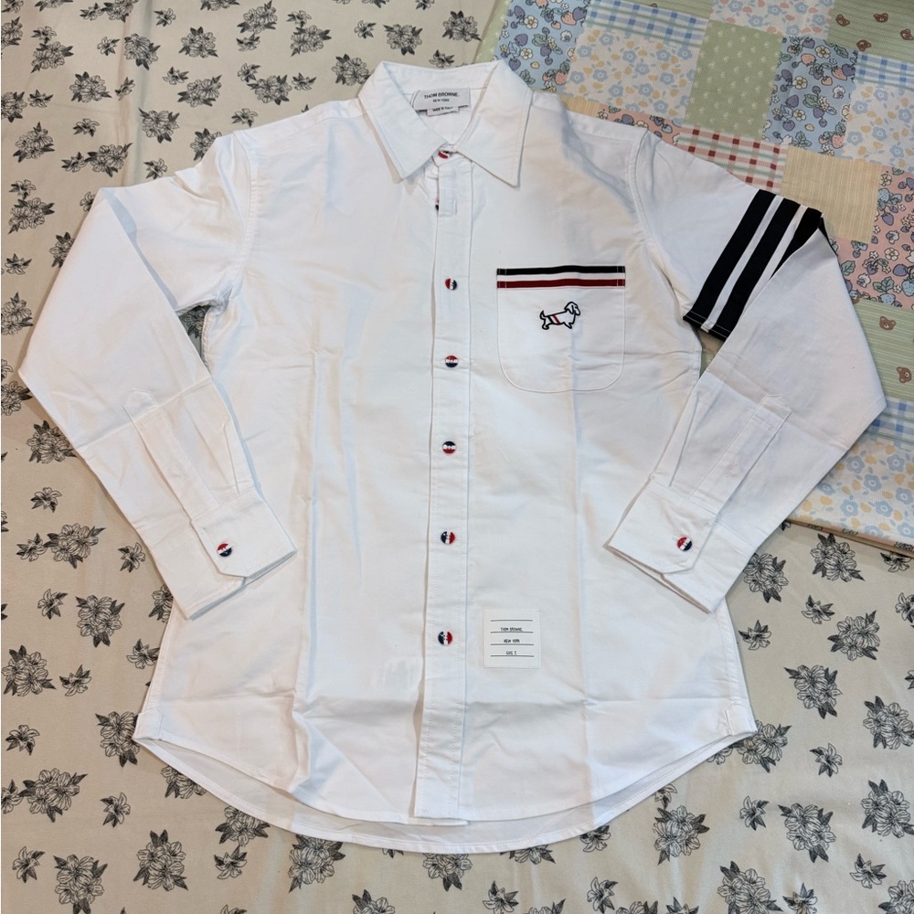 Thom Browne Classic White Oxford Long-Sleeve Shirt